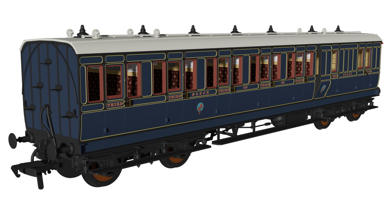 Rapido 978026 - SDJR Brake 3rd no 123 - Evolution 48ft non-corridor - OO gauge