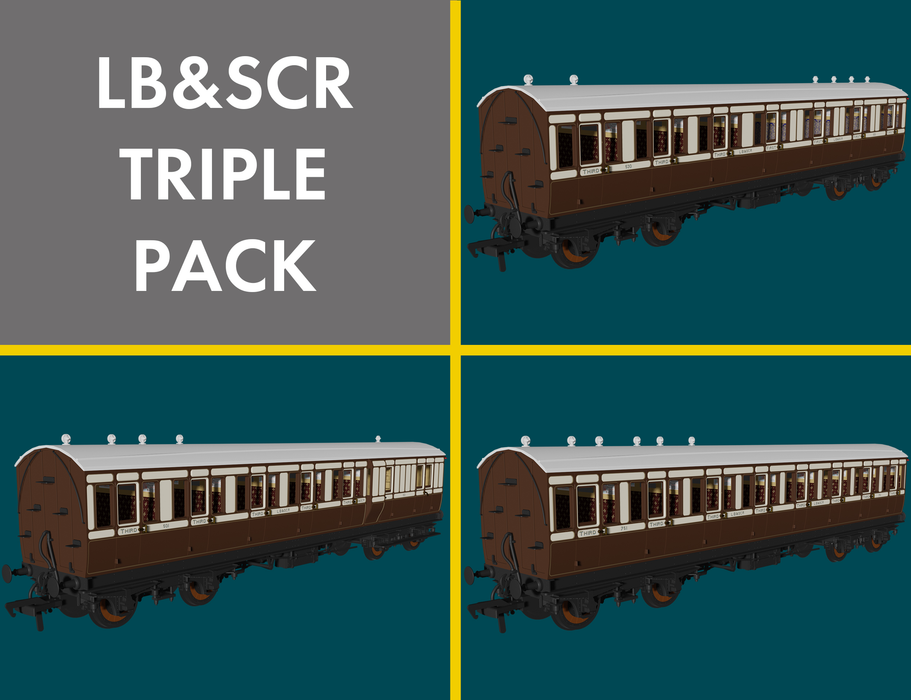 Rapido 978029 - LBSCR Evolution Non Corridor Carriage pack - OO gauge