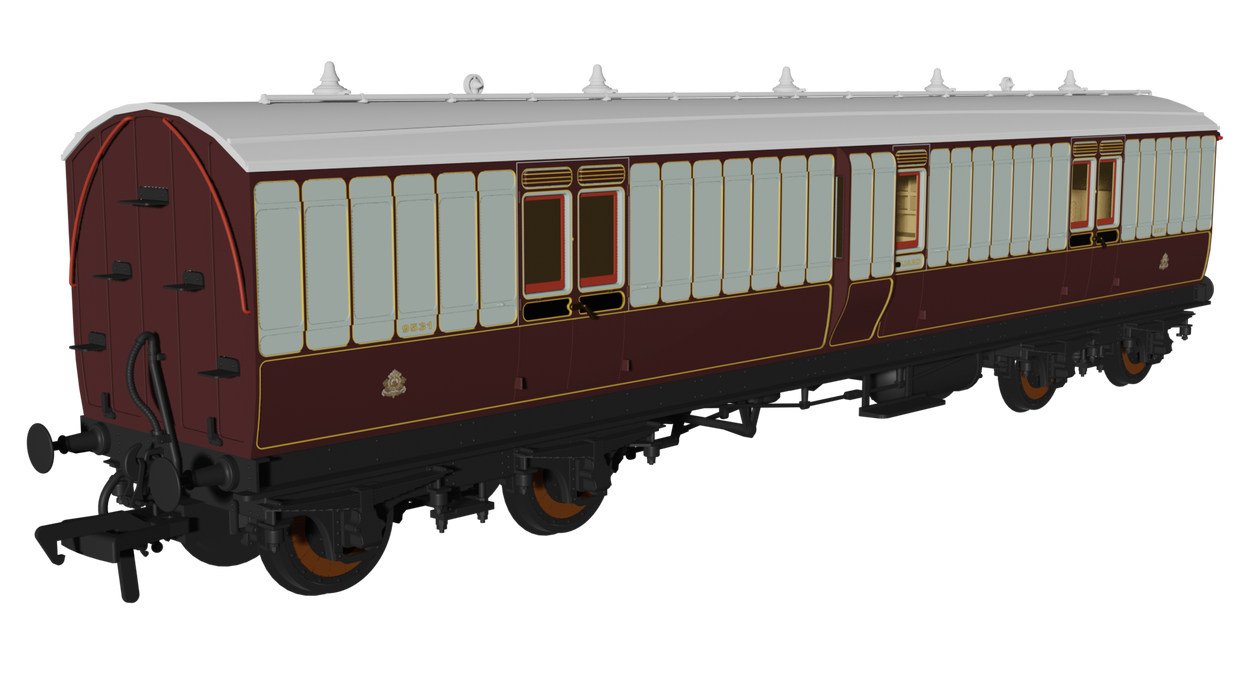 Rapido 978042 Evolution 48Ft Non-Corridor LNWR Full Brake No.9531 - OO Gauge