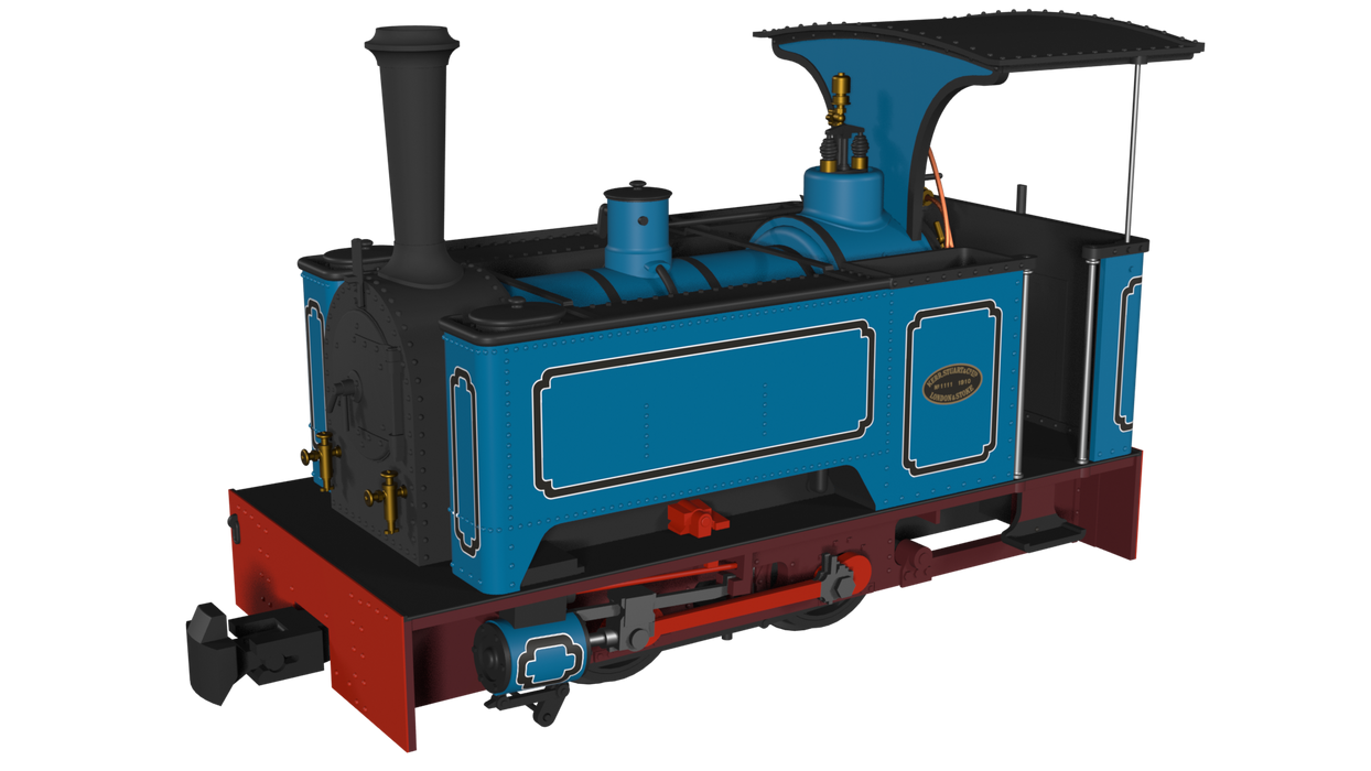 Rapido 986004 Kerr Stuart Sirdar - Lined Blue - Long tank  - DCC Ready - OO9 Scale