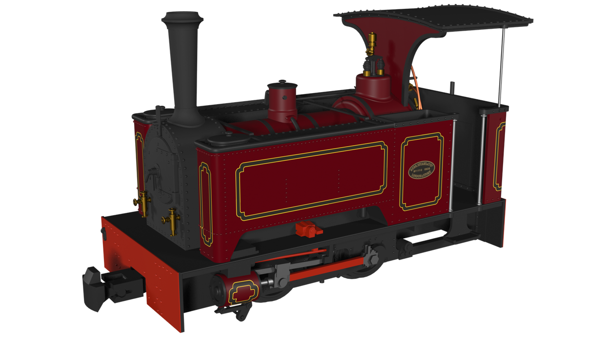 Rapido 986006 Kerr Stuart Sirdar - Lined Maroon - Long tank  - DCC Ready - OO9 Scale