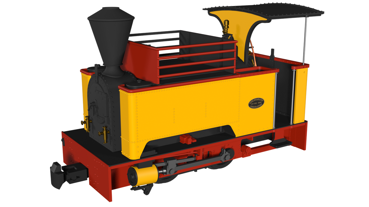 Rapido 986008 Kerr Stuart Sirdar - Plain Yellow - Long tank  - DCC Ready - OO9 Scale