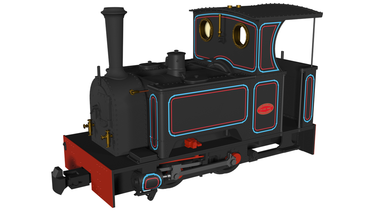 Rapido 986201 Kerr Stuart "what if" Sirdar - Penrhyn Lined Black - Short tank  - DCC Ready - OO9 Scale