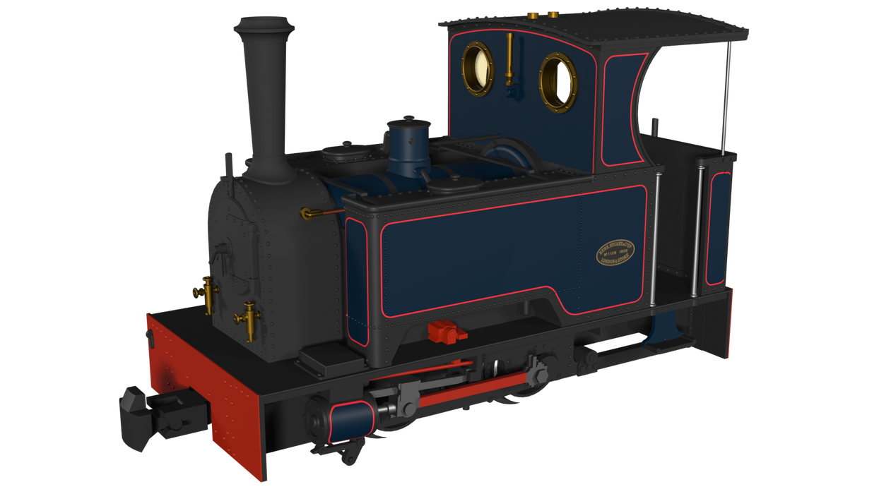 Rapido 986702 Kerr Stuart "what if" Sirdar - Lined Dark Blue - Short tank  - DCC Fitted - OO9 Scale