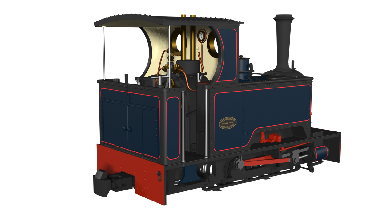 Rapido 986702 Kerr Stuart "what if" Sirdar - Lined Dark Blue - Short tank  - DCC Fitted - OO9 Scale
