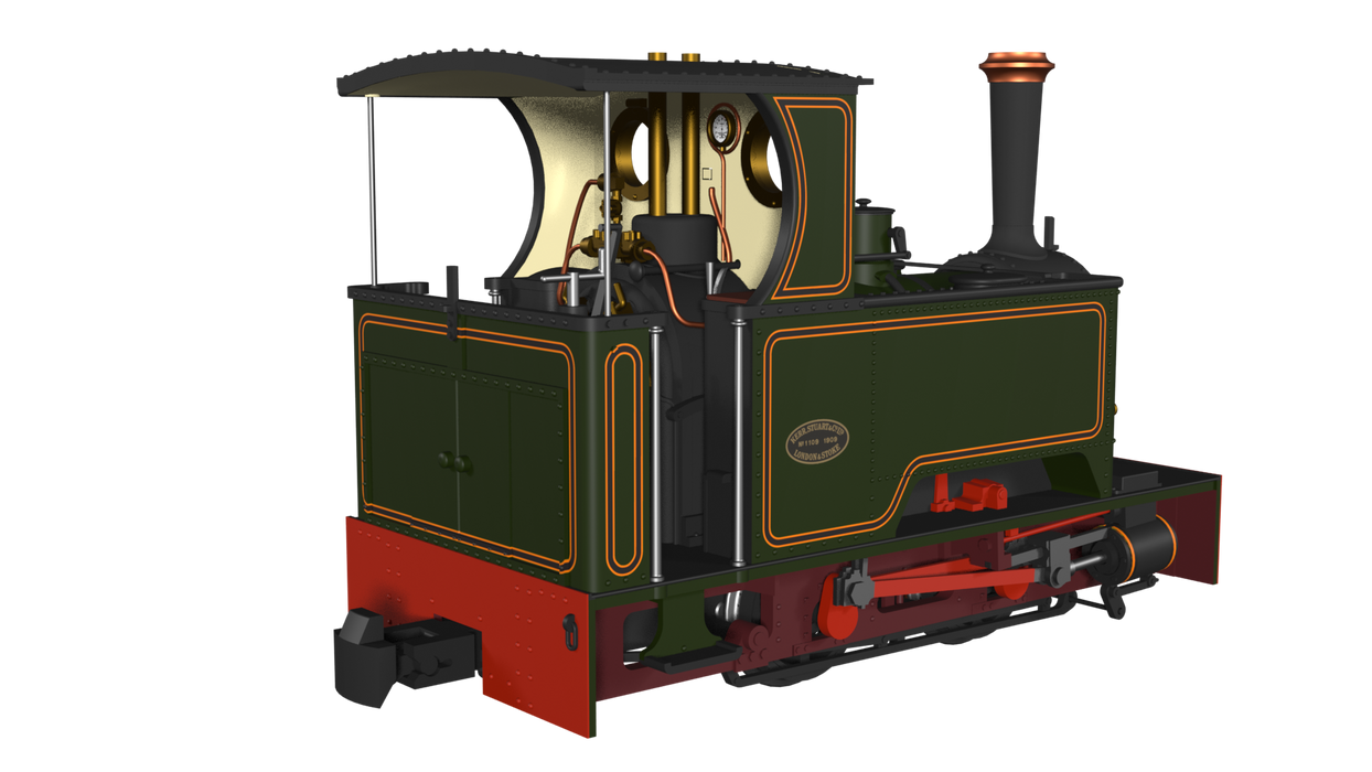 Rapido 986704 Kerr Stuart "what if" Sirdar - Lined Green - Short tank  - DCC Fitted - OO9 Scale
