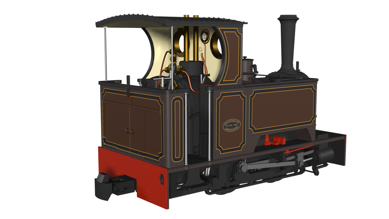 Rapido 986205 Kerr Stuart "what if" Sirdar - Lined Umber - Short tank  - DCC Ready - OO9 Scale