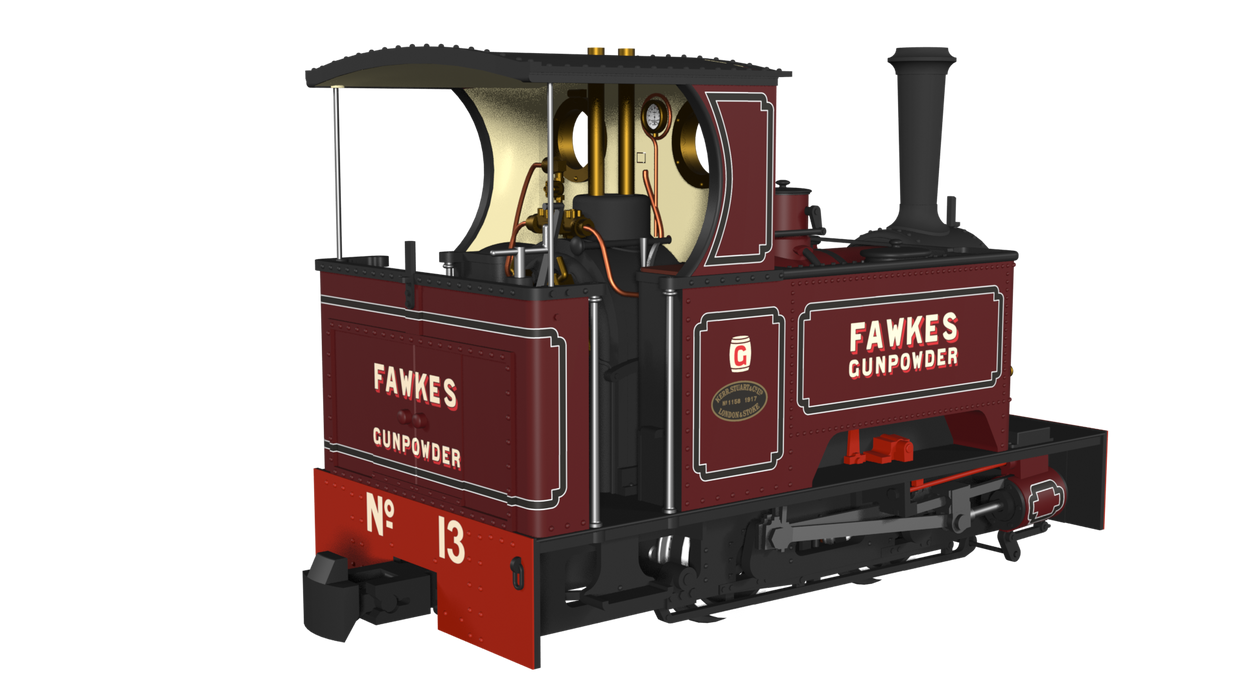 Rapido 986706 Kerr Stuart "what if" Sirdar - G Fawkes lined Maroon - Short tank  - DCC Fitted - OO9 Scale