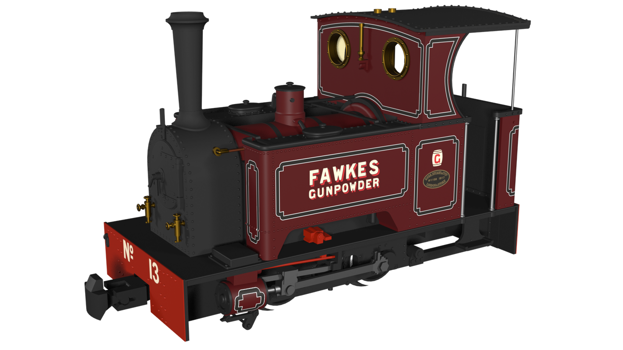 Rapido 986706 Kerr Stuart "what if" Sirdar - G Fawkes lined Maroon - Short tank  - DCC Fitted - OO9 Scale