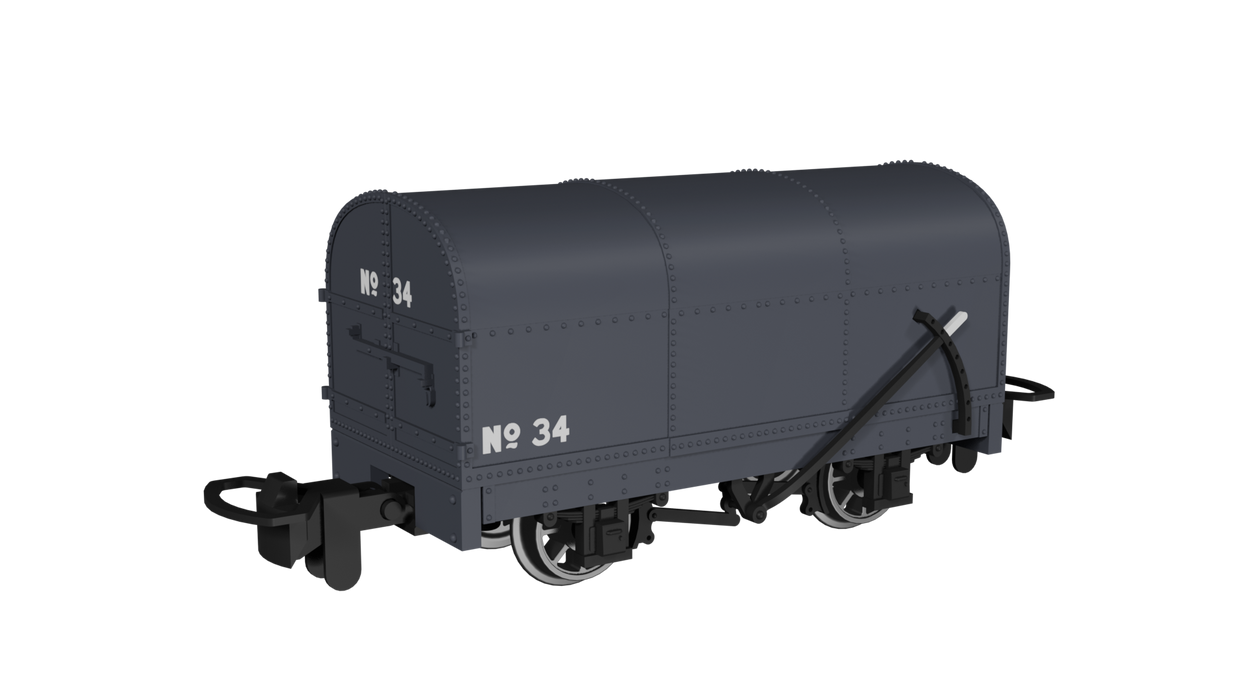 Rapido 990203 Gunpowder Van – Plain Dark Grey No.34- 009 Scale