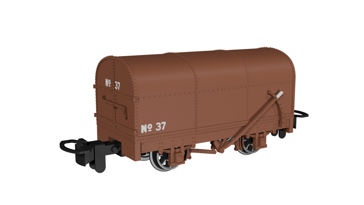 Rapido 990204 Gunpowder Van – Plain Rusty Brown No.37- 009 Scale