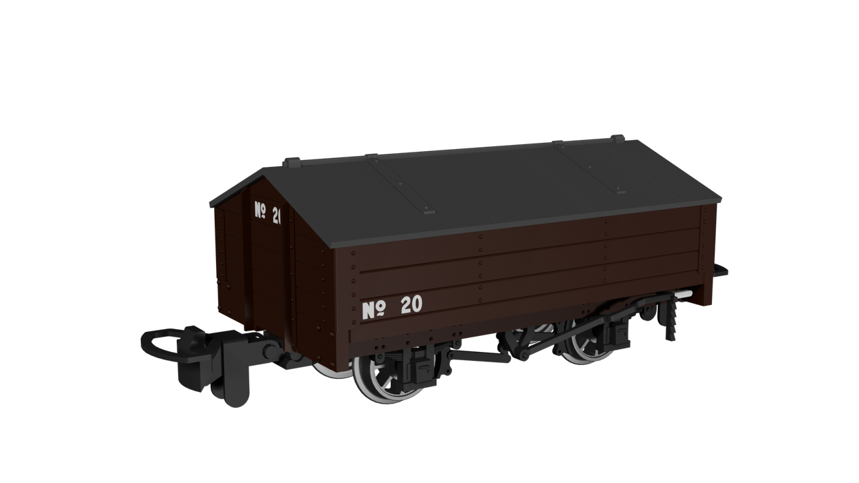 Rapido 990401 Peaked Roof Van – Plain Brown No.20- 009 Scale