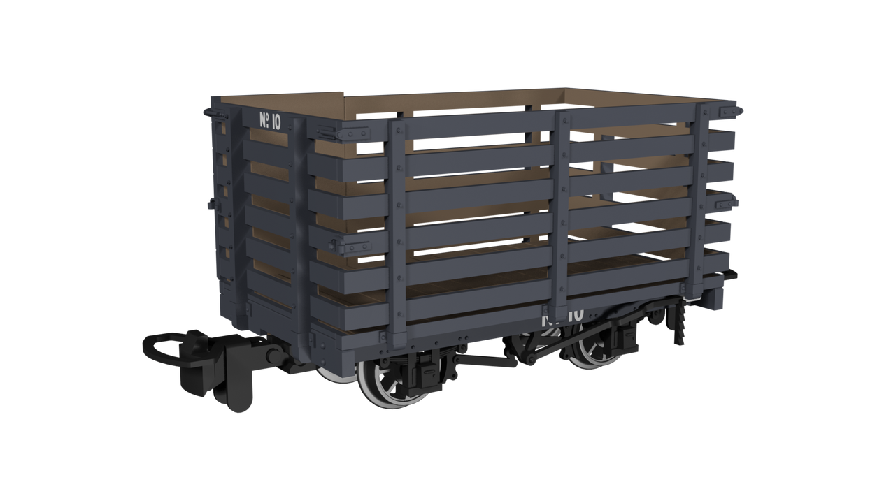 Rapido 990601 Livestock Wagon – Plain Dark Grey No.10- 009 Scale
