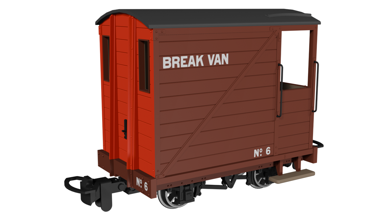 Rapido 990802 Single Veranda Brake Van – Brown with Red Ends No.6-009 Scale
