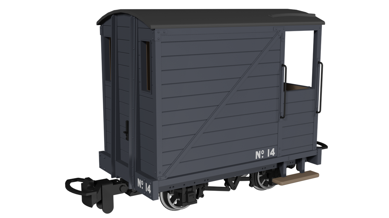 Rapido 990804 Single Veranda Brake Van – Plain Dark Grey No.14-009 Scale