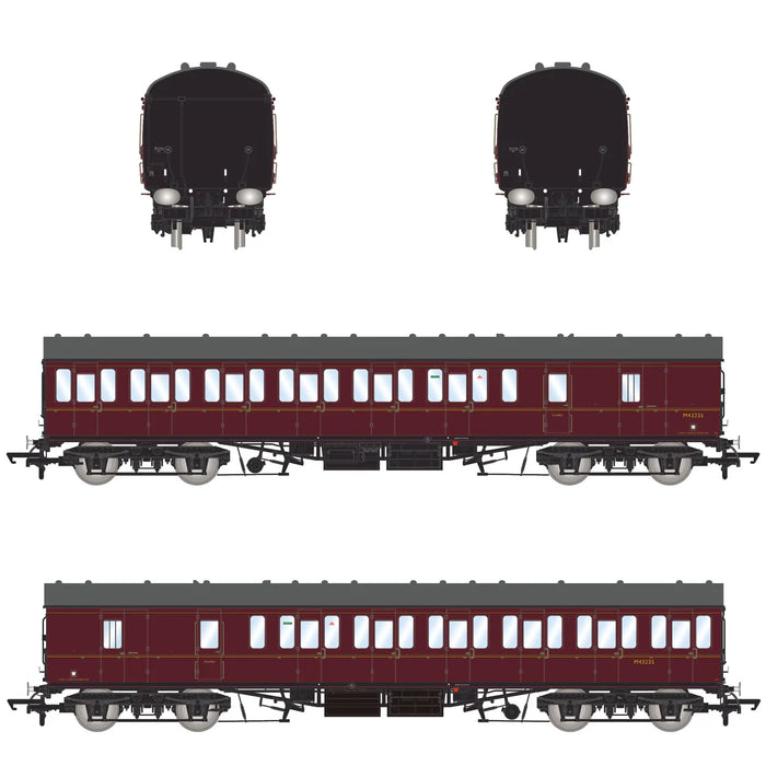 Accurascale ACC2352 BR Mk 1 BS M43235  57' Non-Gangway Coach BR Lined Maroon - OO Gauge