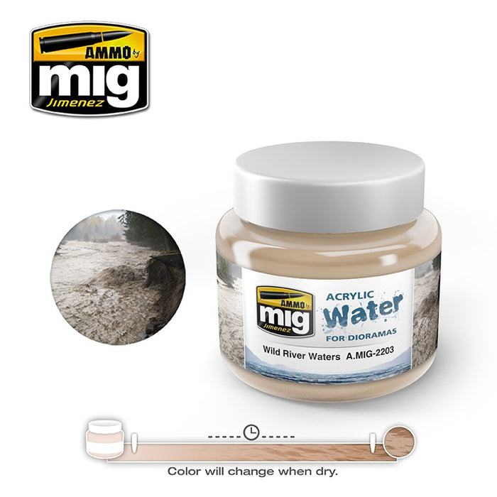 Ammo Mig A.Mig-2203 Acrylic Water - Wild River Waters 250ml