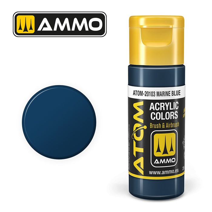 Atom-20103 Marine BLue Acrylic Brush & Airbrush Paint