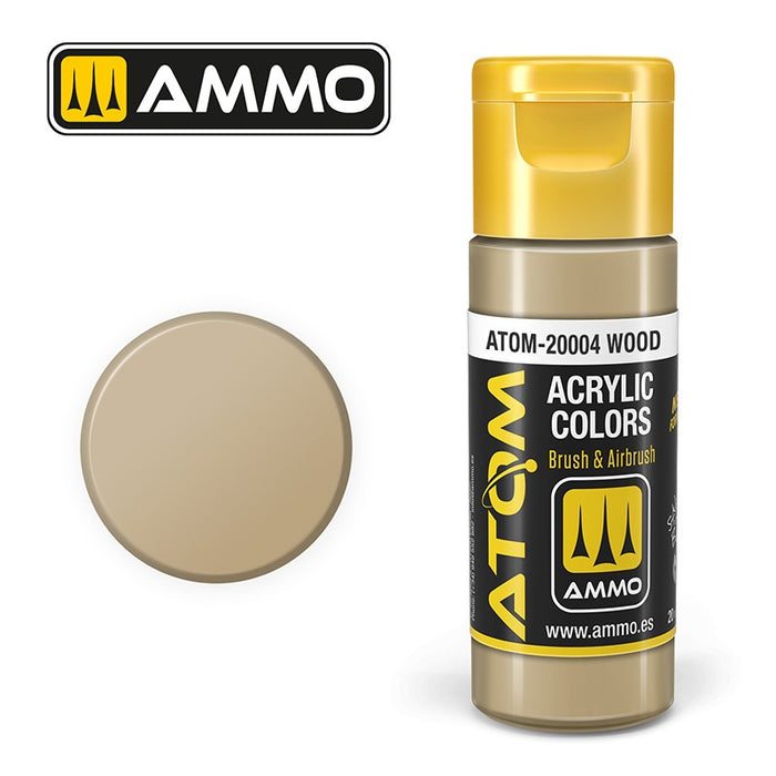 Ammo Mig ATOM 20004 (FS33522) Wood Acrylic Colour - Suitable for Brush and Airbrush Application - 17ml Bottle