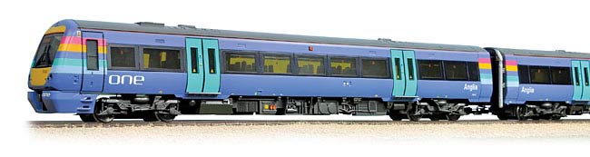 SH Bachmann 32-464 Class 170/2 3 car Turbostar DMU IN "Anglia / One" livery NOT DCC READY - OO Gauge  ** Pre-owned in good conditition but boxes damaged