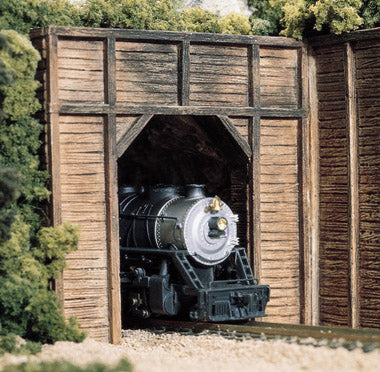 Woodland Scenics C1154 Timber Tunnel Portals (Single Track) - N Scale (1:160)