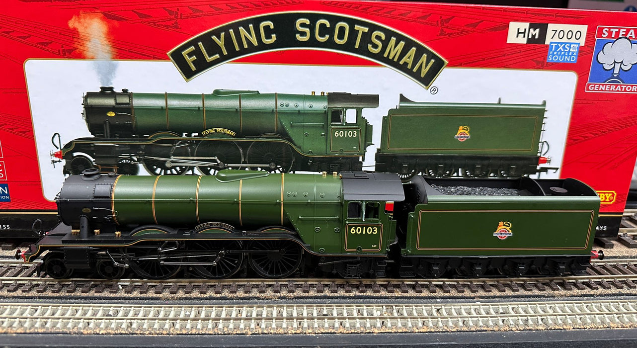 Hornby R3991SS BR A3 Class Steam Locomotive Number 60103 named "Flying Scotsman"  DCC HM7000 TXS Sound Fitted with Steam Generator - Era 4 - OO Scale