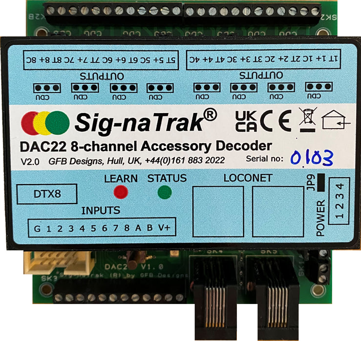 Sig-naTrak DAC22 DCC Accessory Decoder