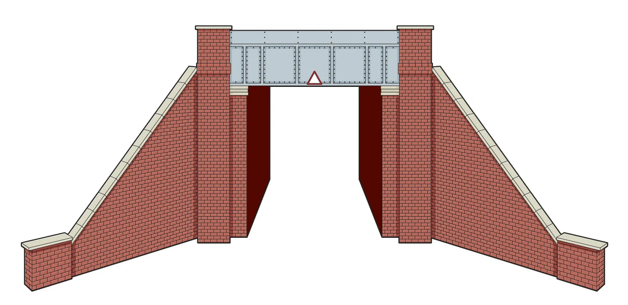 Peco LK12164 Kit Bridge, Steel Plate, Brick Abutments - Single Track ,- TT:120
