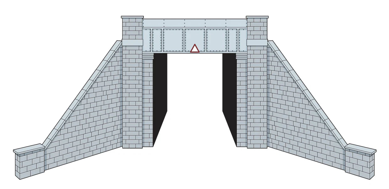 Peco LK12165 Bridge, Steel Plate, Stone Abutments, - Single Track ,- TT:120