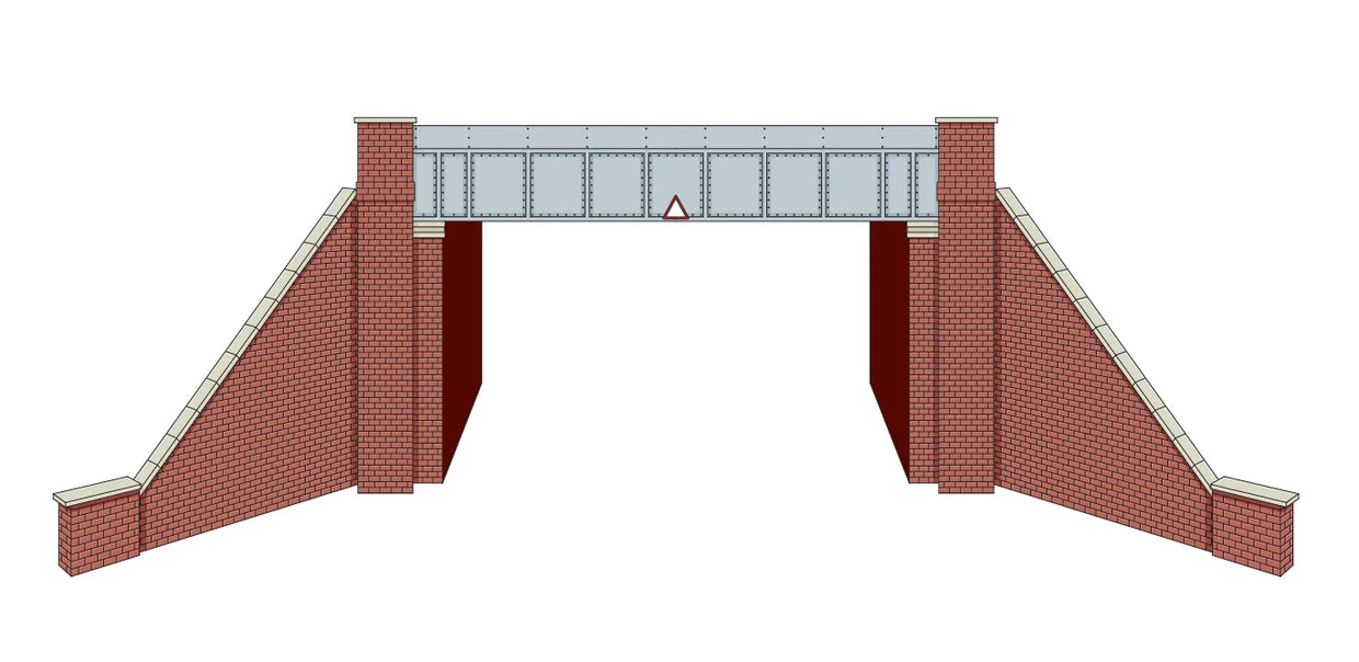 Peco LK12166 Bridge, Steel Plate, Brick Abutments-Double Track ,- TT:120