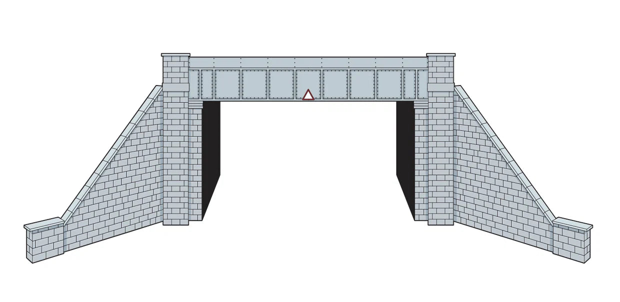 Peco LK12167 Kit Bridge, Steel Plate, Stone Abutments-Double Track ,- TT:120