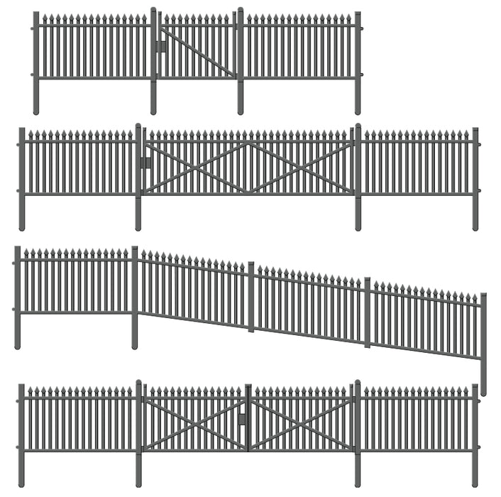 Peco LK12117 GWR Spear Fencing, Gates and Ramps- TT:120