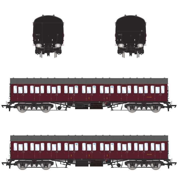 Accurascale ACC2356 BR Mk 1 C M41000  57' Non-Gangway Coach BR Plain Maroon - OO Gauge