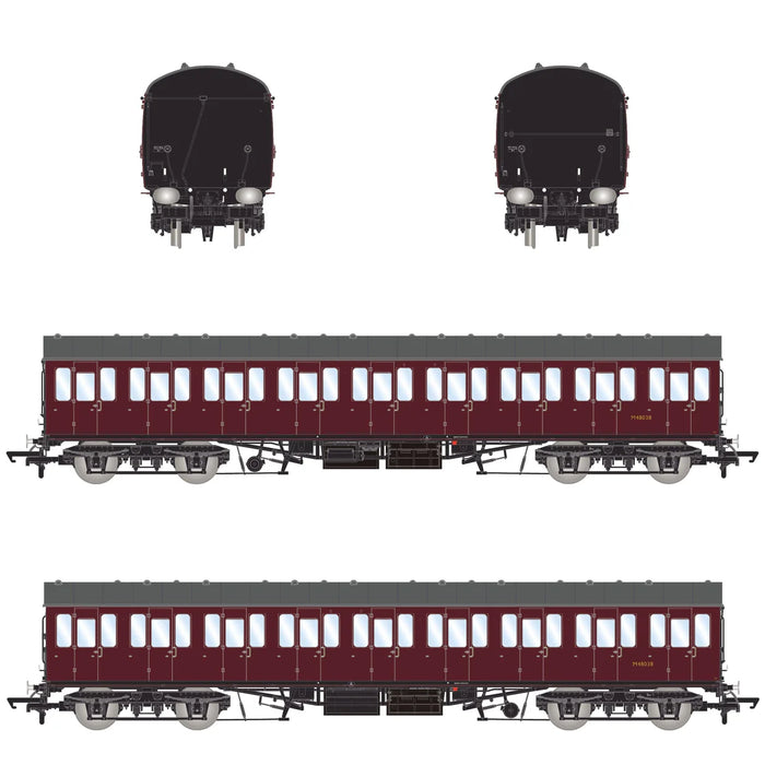 Accurascale ACC2377 BR Mk 1 SO M48038  57' Non-Gangway Coach BR Plain Maroon - OO Gauge
