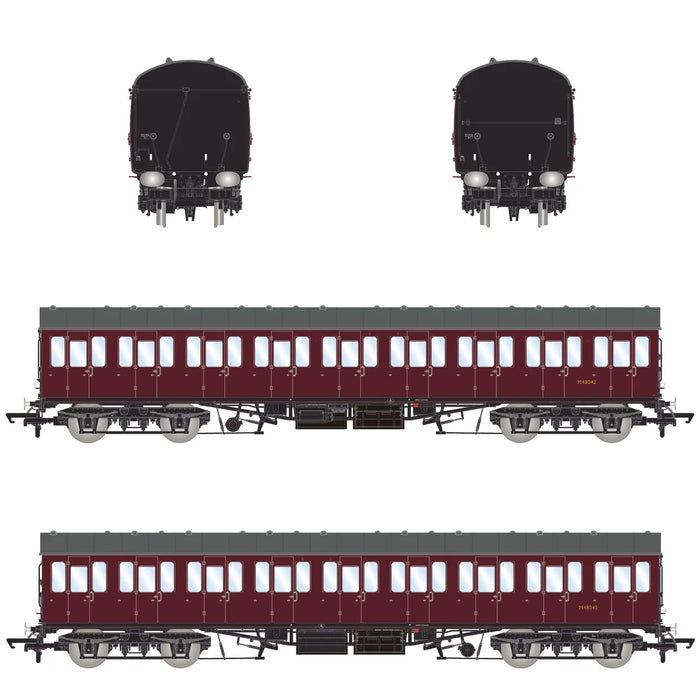Accurascale ACC2379 BR Mk 1 SO M48042  57' Non-Gangway Coach BR Plain Maroon - OO Gauge