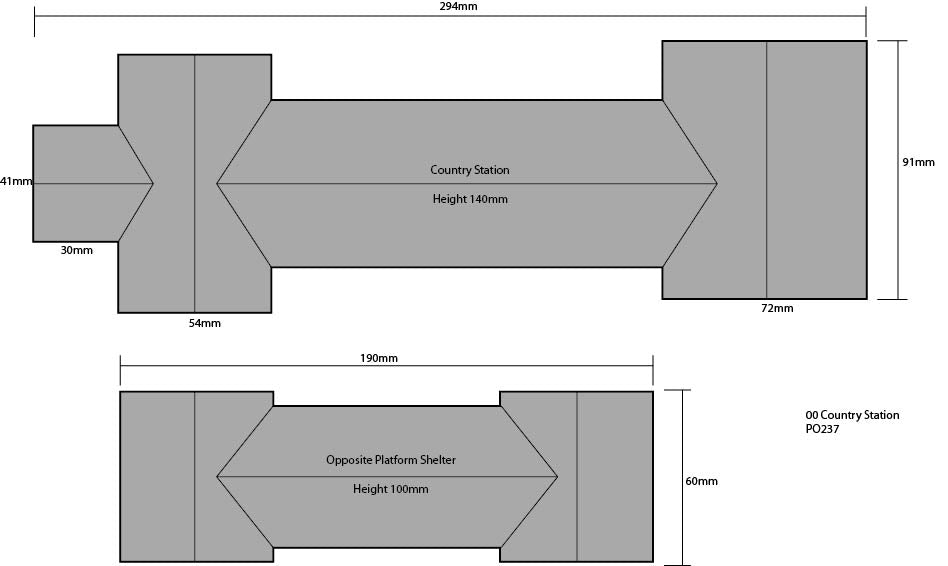 Metcalfe PO237 Country Station  Card Kit - OO / HO Scale