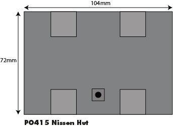 Metcalfe PO415 Nissen Hut Card Kit - OO Scale