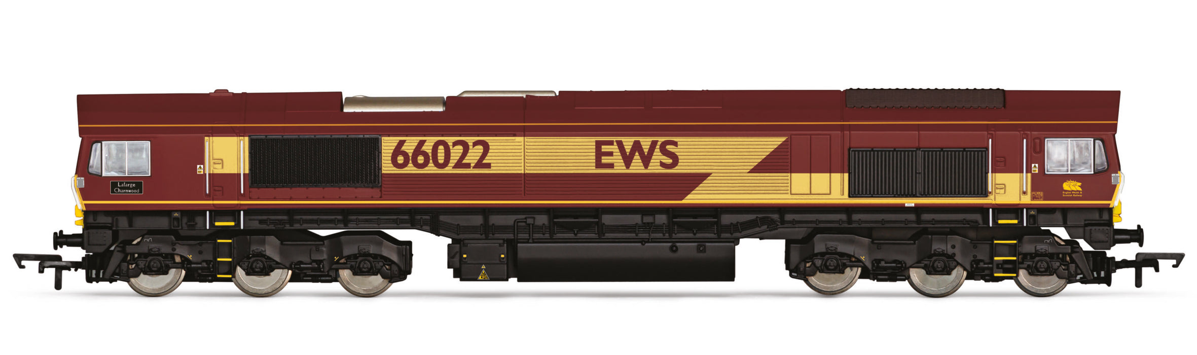 R30532TXS RailRoad: EWS - Class 66 - 'Lafarge Charnwood' 66022 (DCC Sound Fitted)