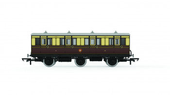 Hornby R40304 GWR 6 Wheel 1st Class Coach Number 519 in GWR Chocolate and Cream Livery -  OO Gauge