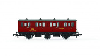 Hornby R40359 BR 6 Wheel Mess Coach Number KDE 107E in BR Maroon Livery -  OO Gauge