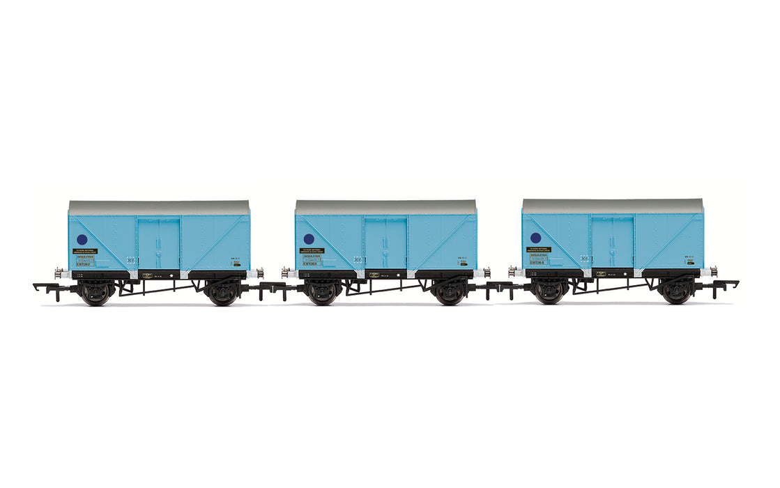 Hornby R60115 BR 12ton Fish Van (3 Pack) - Wagon Numbers E87262,E87263,E87264) - OO Gauge