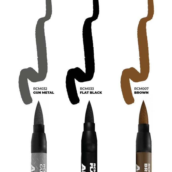 AK Real Colors Markers set - RCM103 - "Weapons" - 3 pen set