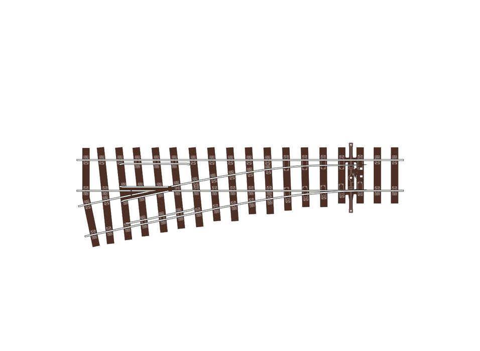 Peco SLU1192 Bullhead Small Radius Left Hand Turnout - OO Gauge