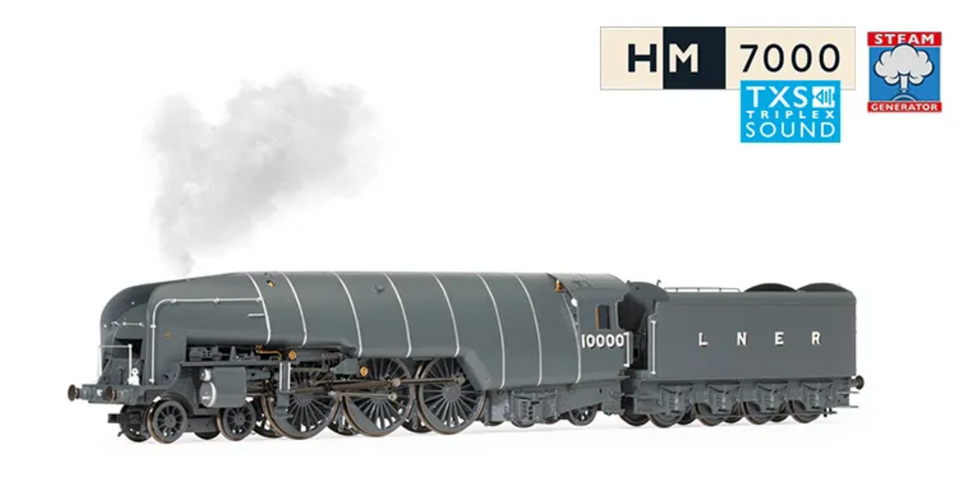 Hornby R30352SS LNER - W1 Class - 10000 'Hush Hush' (with Steam Generator)