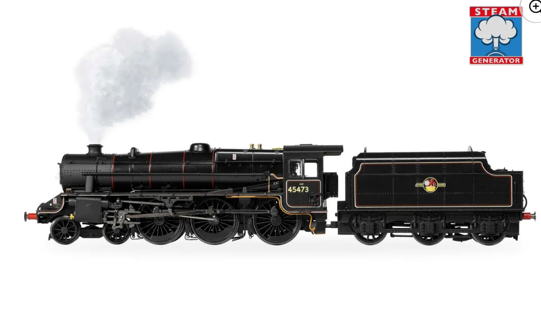 Hornby  R30475SS  BR Stanier 5MT Black 5 45473 with Sound and Steam Generator OO Gauge