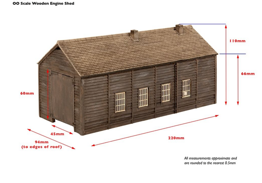 Bachmann Scenecraft 44-096 Single Road Engine Shed - OO Gauge