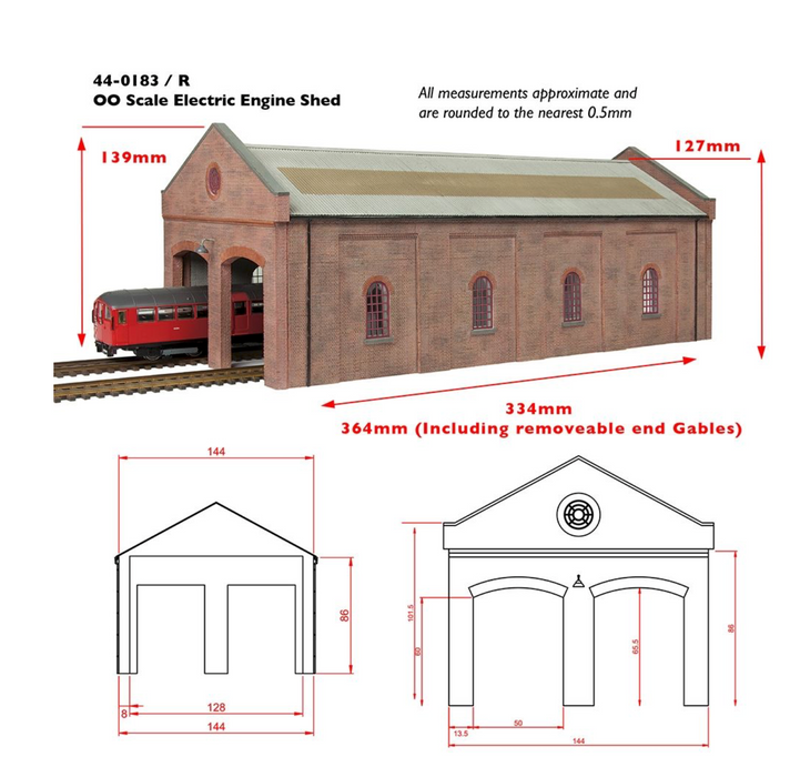 Bachmann Scenecraft 44-0183 Electric Train Depot White - OO Gauge
