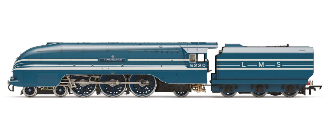 Hornby  R30556 LMS - Streamlined 6220 'Coronation' with figure - Limited Edition (150th Anniversary Collection) - OO Gauge