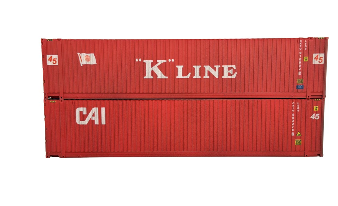 Dapol 4F-028-220 45ft Hi- Cube Containers twin pack weathered- OO Gauge