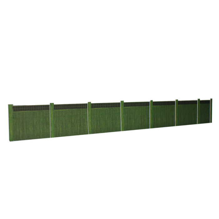 ATD Models ATD016 Timber Fence With Wooden Posts, Green. Card Kit, OO Scale